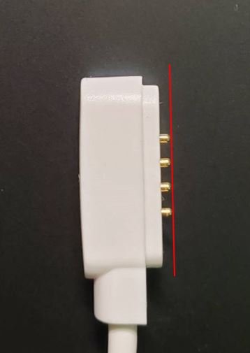 充電線的四根針有正確突起